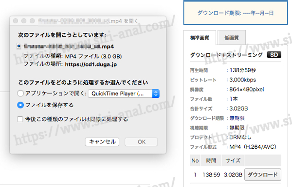 【DUGA】動画ダウンロード