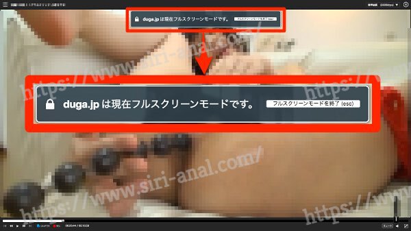【DUGA】動画再生フルスクリーン