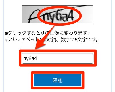 Vプリカギフト確認画像認証
